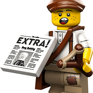 Figurine LEGO® Livreur de journaux Super Briques